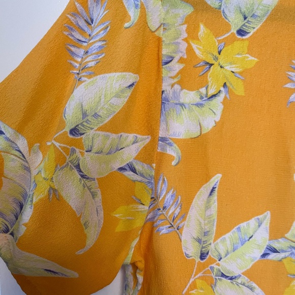 Forever 21 Orange Hawaiian Print Blouse - Picture 2 of 4